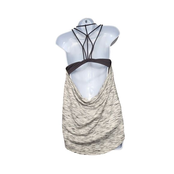 Lululemon Raise The Barre Tank Gray Women's Size 8 Light Grey Luon 2-in-1 - Picture 2 of 9